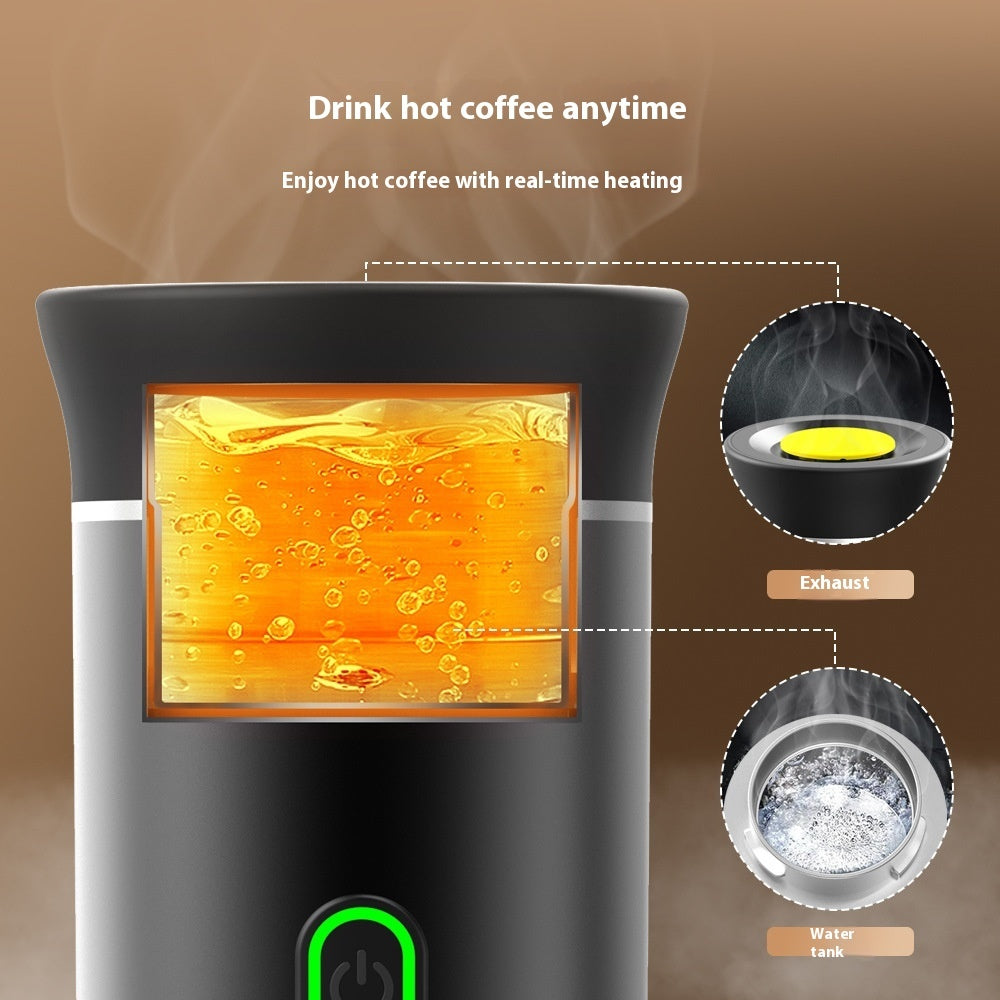 Portable 3-in-1 Espresso Coffee Maker – Travel Coffee Grinder & Capsule Machine