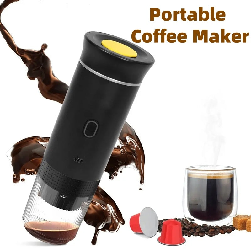 Portable 3-in-1 Espresso Coffee Maker – Travel Coffee Grinder & Capsule Machine