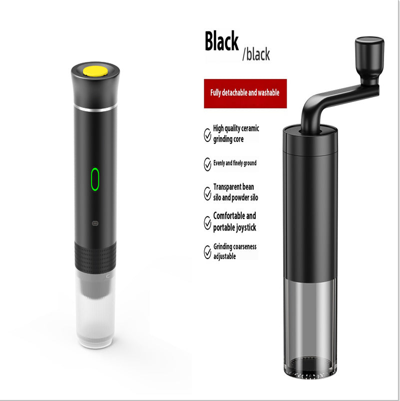 Portable 3-in-1 Espresso Coffee Maker – Travel Coffee Grinder & Capsule Machine